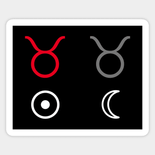 Taurus Sun Taurus Moon Zodiac Sign Sticker